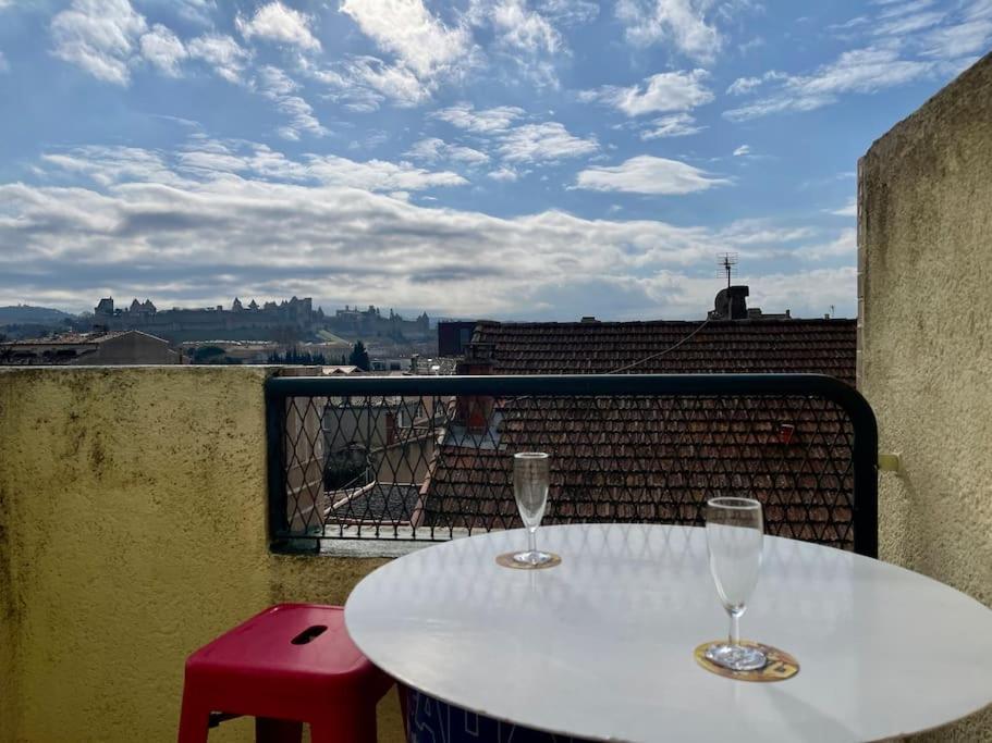 Duplex 70M2 - Vue Cite Medievale - Parking Gratuit Carcassonne Esterno foto